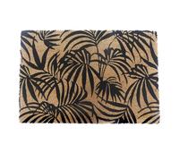 Relaxdays Coconut Doormat, Palm Leaves, 60x40 cm, Non-Slip, Weatherproof, Indoor & Outdoor, Natural