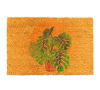 Relaxdays Coconut Doormat, Plants, 60x40 cm