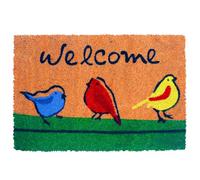 Relaxdays Coconut Doormat, Welcome, 60x40cm, non-slip, multicoloured