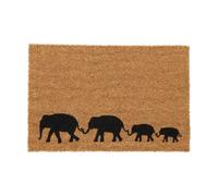 Relaxdays Coconut Doormat with Elephants
