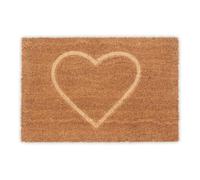 Relaxdays Coconut Doormat with Engraved Heart