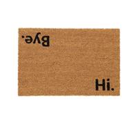 Relaxdays Coconut Doormat with Print "Hi. Bye."