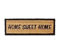 Relaxdays Coconut Fibre Coir Doormat HOME SWEET HOME 75 x 25 cm With Non-Slip PVC Underside, Brown