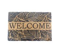 Relaxdays Coconut Mat, Palm Design, 60x40cm, Non-Slip, Weatherproof, Indoor & Outdoor, Door Mat, Multicoloured