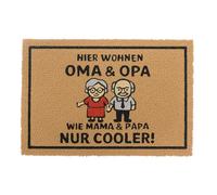 Relaxdays Coconut mat with saying, 60 x 40 cm