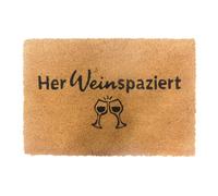 Relaxdays Coconut mat with saying, 60 x 40 cm