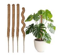 Relaxdays Coconut Sticks in a Set of 5, Flexible Plant Rods, for Monstera, Ivy and more, 60 cm Long, Coir Fibre, Natural, Coco, 60 x 3 x 3 cm