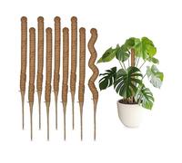 Relaxdays Coconut Sticks in Set of 10, Flexible Plant Rods, for Monstera, Ivy and more, 60 cm Long, Coir Fibre, Natural, Coco, 60 x 3 x 3 cm