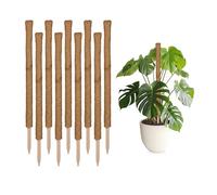 Relaxdays Coconut Sticks in Set of 10, Flexible Plant Rods, for Monstera, Ivy and more, 90 cm Long, Coir Fibre, Natural, Jute, 90 x 4 x 4 cm