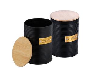 Relaxdays Coffee caddy with bamboo lid