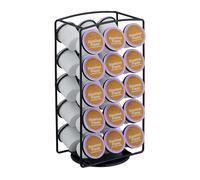 Relaxdays Coffee Capsule Holder Compatible with Keurig K-Cups, Black | for 30 Pods, HWD: 30.5 x 16 x 12.5 cm, Iron Stand