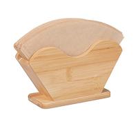 Relaxdays Coffee Filter Holder, Bamboo, for Sizes 2 & 4, Natural (1.0 count, Taper, 10 x 18 x 6 cm, 210 g)