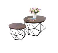 Relaxdays Coffee table set of 2, industrial style