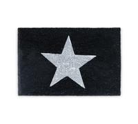 Relaxdays Coir Doormat BLACK STAR