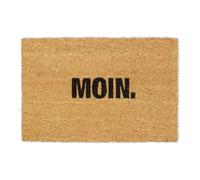 Relaxdays Moin. Non-Slip Dirt Trapper, Doormat Indoor and Outdoor Use, Coconut Mat 40 x 60 cm, Natural, 70% 30% Plastic, 40x60 cm