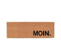 Relaxdays Coir Doormat, 'Moin', 25x75 cm, Non-Slip, Weatherproof, Indoor & Outdoor, Shoe Cleaning Welcome Mat, Natural, 70% coconut 30% plastic