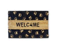 Relaxdays Coir Doormat Paws Welcome