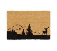 Relaxdays Coir Doormat with Deer in Nature