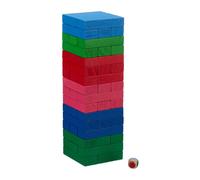Relaxdays Colourful Wobble Tower Wood
