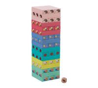Relaxdays Colourful Wooden Wobble Tower