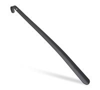 Relaxdays Comfy Metal Shoehorn, Sturdy, 60cm Long, Large Shoe Horn, Hanging, With Handle, Black, Iron, 60 x 4 x 4 cm