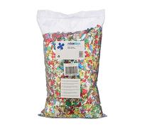 Relaxdays Confetti Bulk Pack, 1 kg, Glitter Foil, Colourful Table Decor, for Weddings & Birthday Parties, Multicoloured, Aluminium, 9 x 45 x 25 cm