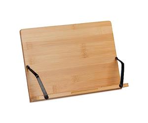 Relaxdays Cookbook, Reading Stand, Bamboo, 4 Angles, Foldable, Book Holder, H x W: 19 x 28 cm, Natural, 19 x 28 x 17 cm