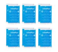 Relaxdays Cooling Pads, Set of 12, Cold-Warm Compresses, 9 x 15 cm, First Aid, Reusable Gel Cooling Compresses, Blue