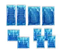 Relaxdays Cooling Pads, Set of 20, Hot and Cold Compresses, Blue | microwave-safe, gel cooling pads, ice packs
