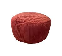 Relaxdays, cord, H x D: 25 x 35 cm, polystyrene filling, round floor cushion, living room stool, seat pouf, rust, Plastic, Polyester, Cotton, 25 x 35 x 35 cm