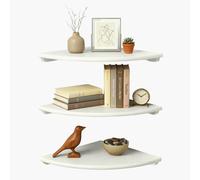 Relaxdays Corner wall shelf walnut