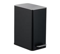 Relaxdays Cosmetic, 10 Litres, Soft-Close Mechanism, Removable Inner Bucket, Bathroom Lid, Bath Bin, Black, 10% plastic 90% iron, 10 L