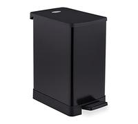 Relaxdays Cosmetic Bin 6 L Bathroom Pedal Bin with Soft-Close Mechanism Including Inner Bucket H x W x D 32 x 17 x 28 cm Black