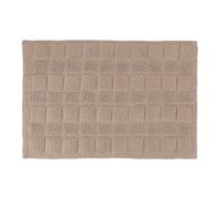 Relaxdays Cotton, 60 x 40 cm, Non-Slip, Washable, Bath Mat, Rectangular, Brown, Canvas