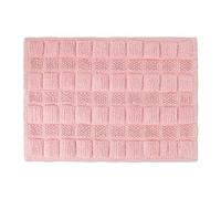 Relaxdays Cotton, 60 x 40 cm, Non-Slip, Washable, Bath Mat, Rectangular, Prink