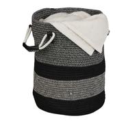Relaxdays Cotton Storage Basket Grey Black