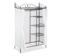 Relaxdays COUNTRY Metal Wardrobe with Fabric Cover