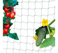 Relaxdays Creeper Net for Greenhouse, HxW: 180x360 cm, Climbing Support, Cucumber, Tomato, Mesh 10 cm, Green