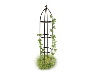 Relaxdays Creeper Obelisk Metal brown 190 cm