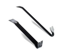 Relaxdays Crowbar Set of 2 with Crowbar & Nail Puller, Mounting Iron Large & Small, Disassembly, Steel, Black