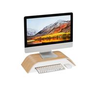 Relaxdays Curved Bamboo Display Stand