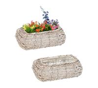 Relaxdays Curved Flowerpot Set of 2