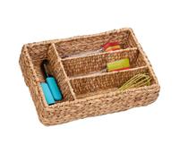 Relaxdays Cutlery Tray made of Water Hyacinth