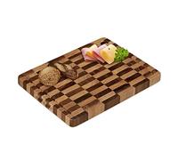 Relaxdays Cutting, Juice Groove, Chopping Carving Board, Blade Protective, 40 x 30 cm, Brown, Wood