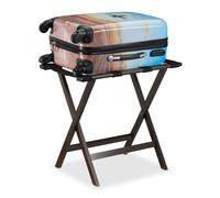 Relaxdays Dark Brown Folding Luggage Rack