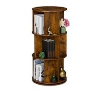 Relaxdays Dark Brown Rotating Bookcase