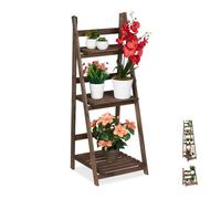 Relaxdays Dark Brown Wooden Plant Rack