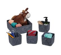 Relaxdays Dark Grey Drawer Organiser Set of 5