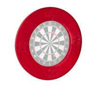 Relaxdays Darts Catchring R7, 4-Piece, Safety Surround for 45 cm Dartboards, Wall Protection, EVA, Ø 72 cm, Red
