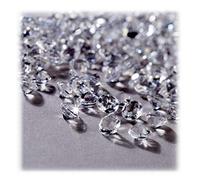 Relaxdays Decorative Diamonds, 3000 Pieces, Wedding Table Scatter Crystals, Plastic, 6 x 4 mm, Transparent